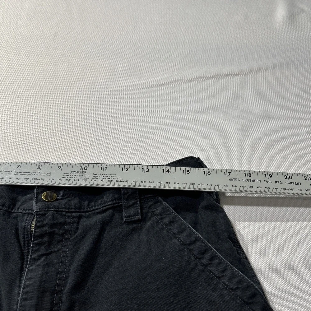 Carhartt B151 BLK Work Pants 34x32 Loose Fit Black Utility Cargo Cotton Mens
